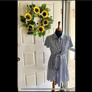 Forever 21 Striped Button-down Dress